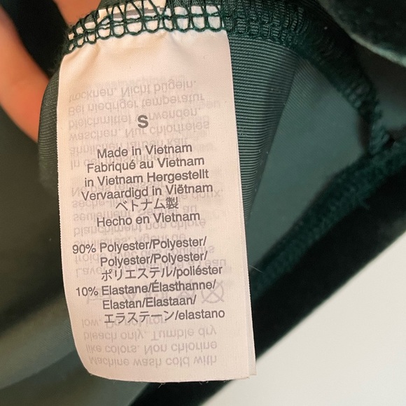 J. Crew Hunter Green Velvet Mockneck Top - Picture 5 of 8